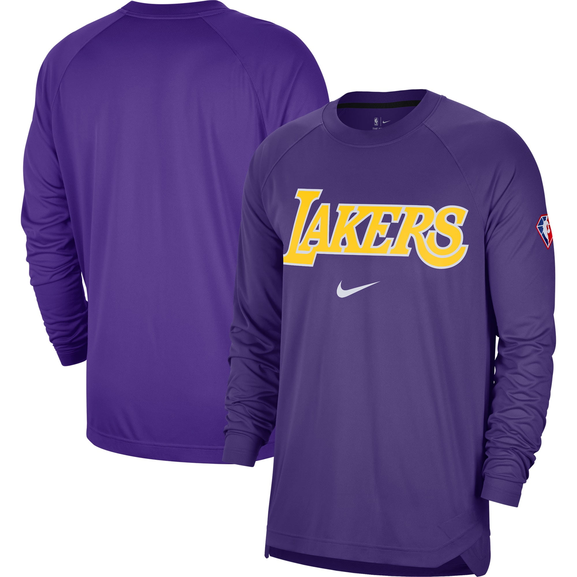 Men's Nike Purple Los Angeles Lakers 75th Anniversary Pregame Shooting ...