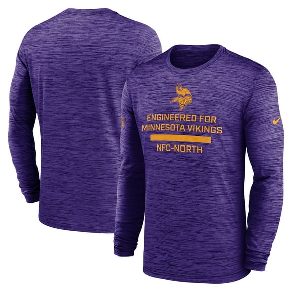 Men's Nike Purple Minnesota Vikings Sideline Velocity Performance Long Sleeve T-Shirt