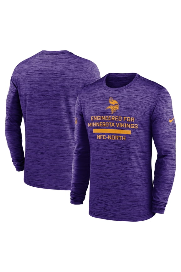 Men's Nike Purple Minnesota Vikings Sideline Velocity Performance Long Sleeve T-Shirt