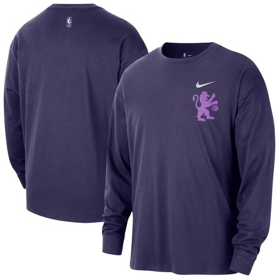 Men's Nike Purple Sacramento Kings 2025/26 City Edition Remix Essential Logo Long Sleeve T-Shirt