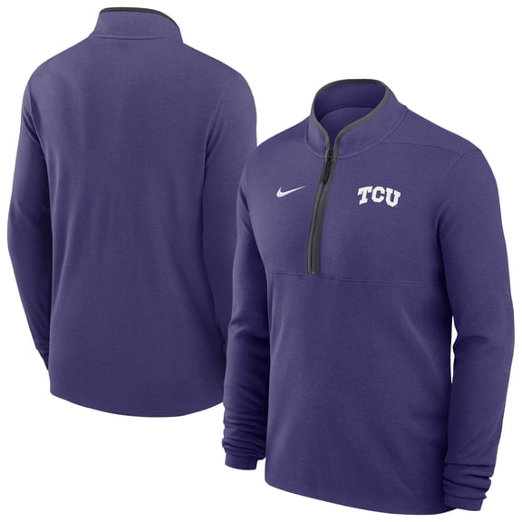 Men's Nike Purple TCU Horned Frogs Basketball Victory Dri-FIT Half-Zip Pullover