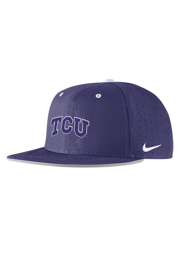 Men's Nike Purple TCU Horned Frogs 2025-On-Field True Performance Baseball Fitted Hat