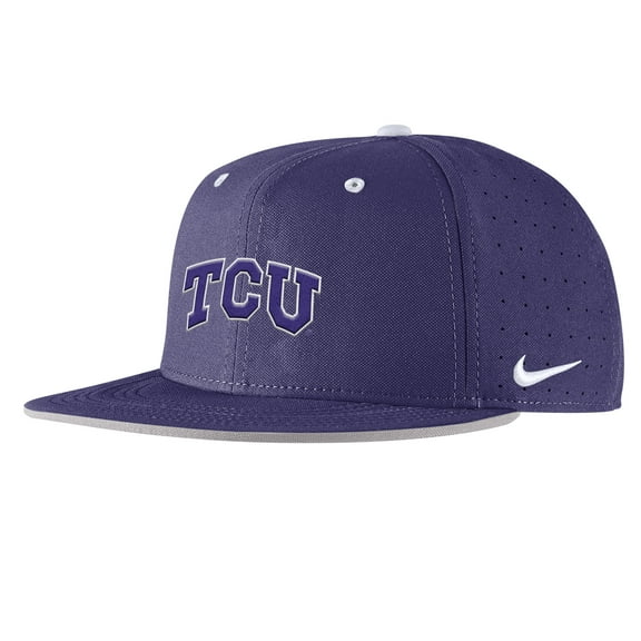 Men's Nike Purple TCU Horned Frogs 2025-On-Field True Performance Baseball Fitted Hat
