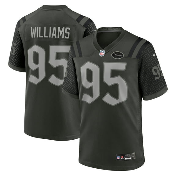 Men's Nike Quinnen Williams Gotham Green New York Jets 2025 Rivalries Collection Game Jersey