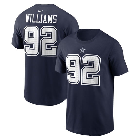 Men's Nike Quinnen Williams Navy Dallas Cowboys Player Name & Number T-Shirt