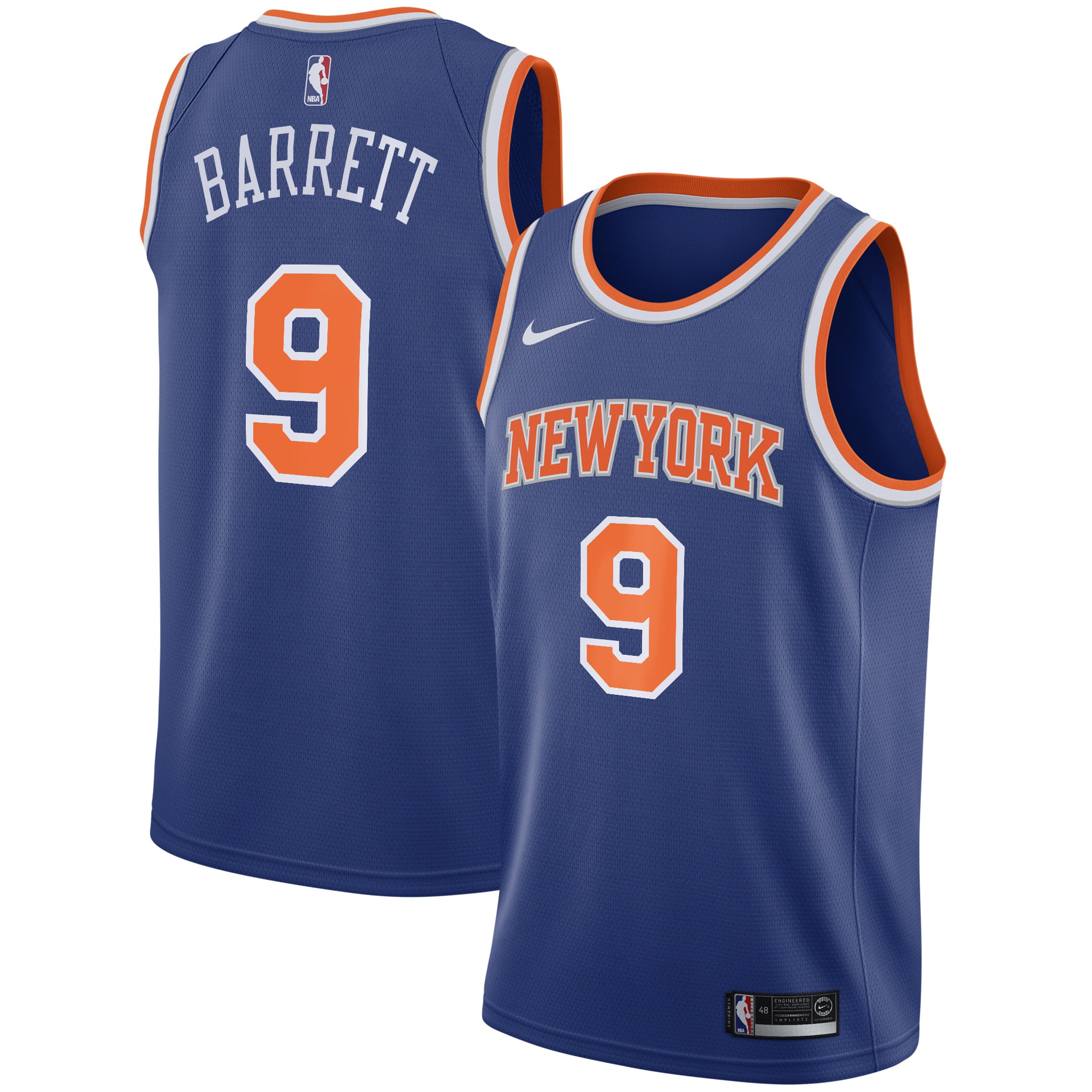 R.J. Barrett White New York Knicks Autographed Nike Year 0