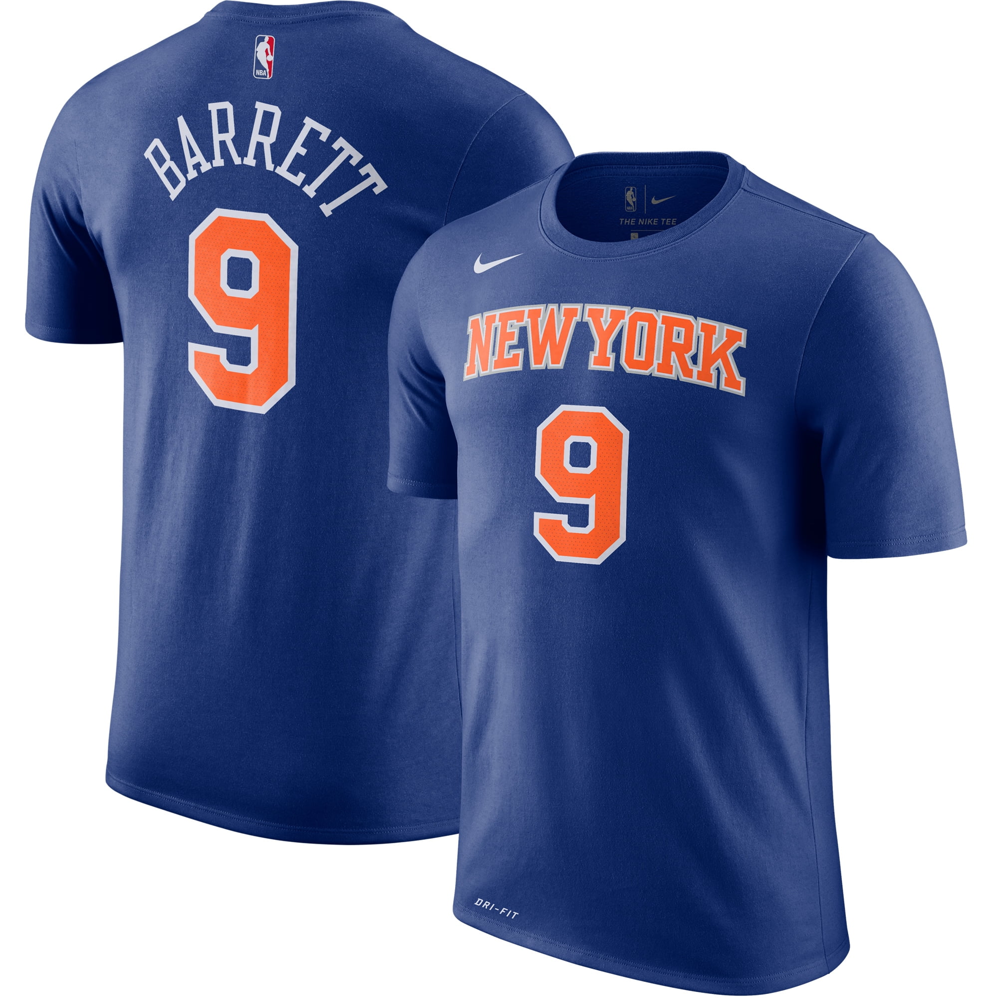 New York Knicks Nike Dri-Fit Short Sleeve Shirt Men's Blue New MT