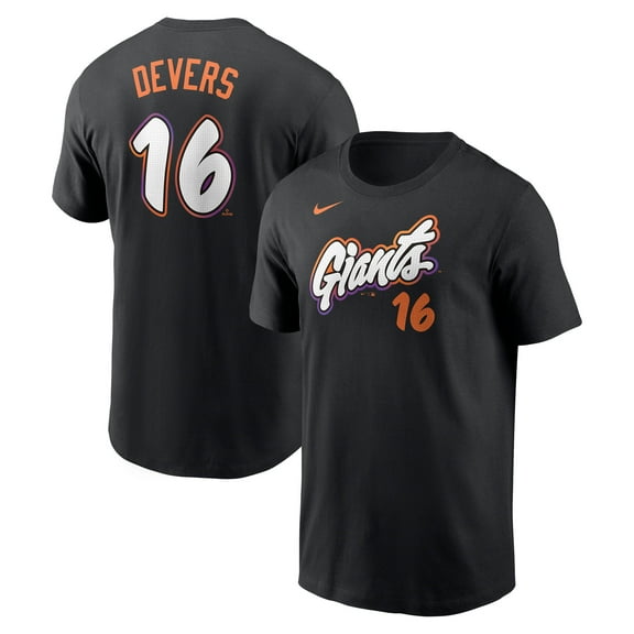 Men's Nike Rafael Devers Black San Francisco Giants 2025 City Connect Fuse Name & Number T-Shirt