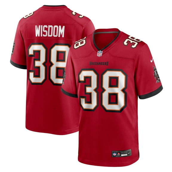 Men's Nike Rashad Wisdom  Red Tampa Bay Buccaneers Team Game Jersey