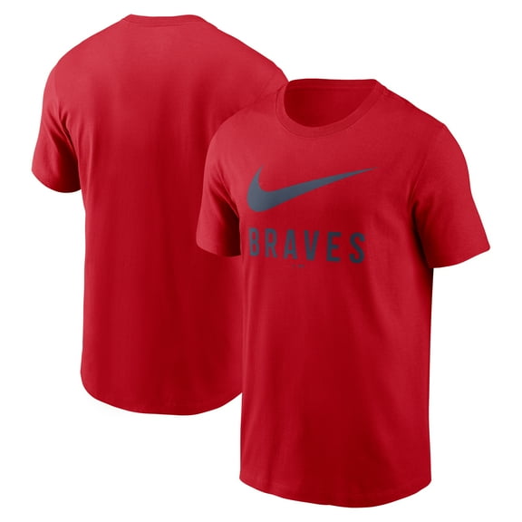 Men's Nike Red Atlanta Braves Swoosh T-Shirt