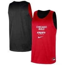Men's Nike Red/Black Chicago Bulls-Courtside Reversible Mesh Practice Jersey