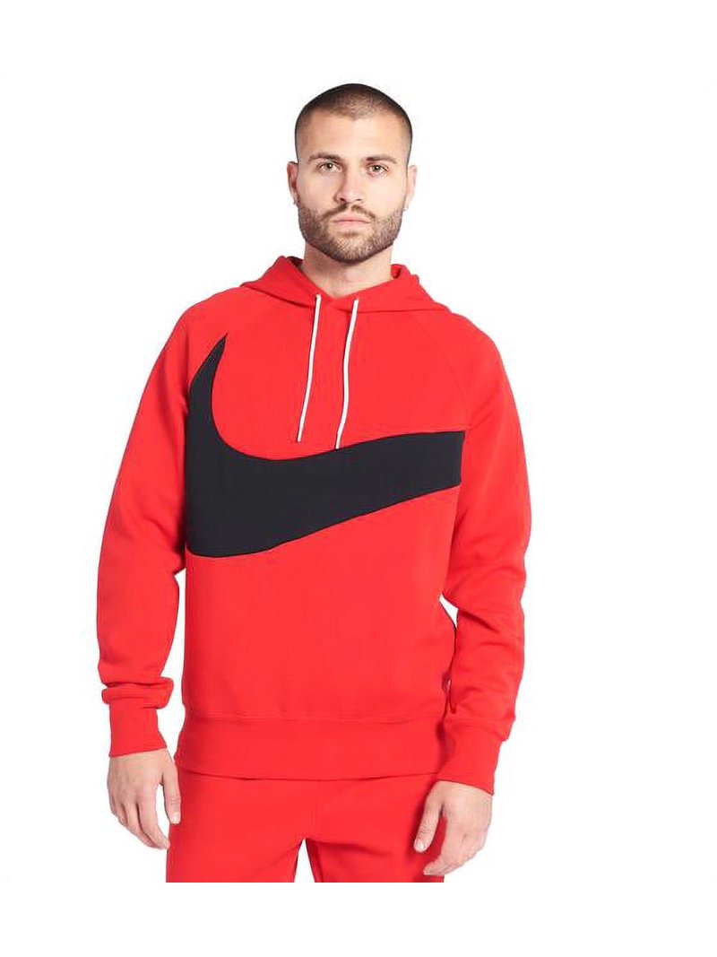 Men's Nike Red/Black Sportswear Swoosh Tech Fleece Pullover Hoodie