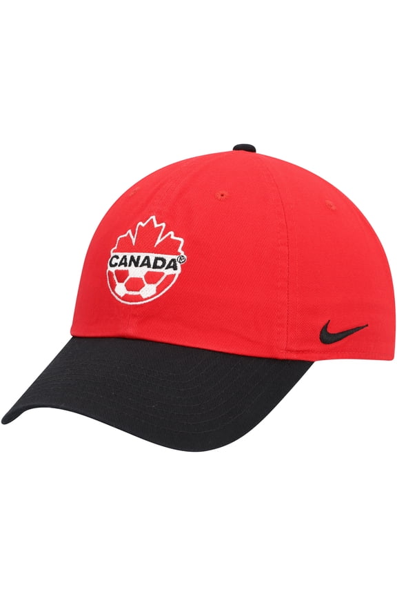Men's Nike Red/Charcoal Canada Soccer Campus Adjustable Hat