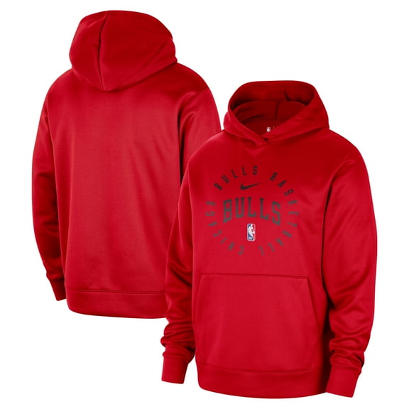 Men's Nike Red Chicago Bulls 2024/25 Spotlight On-Court Practice Performance Pullover Hoodie