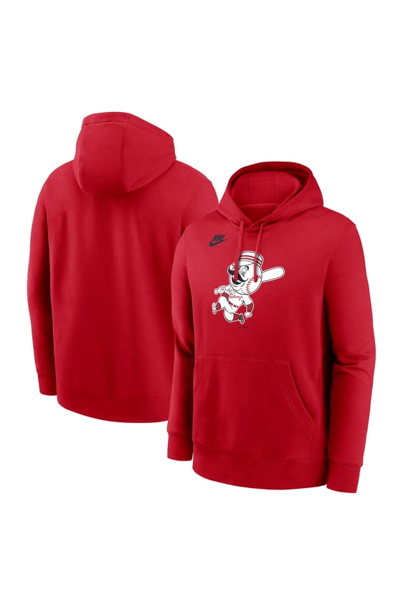 Men's Nike Red Cincinnati Reds Cooperstown Collection Logo Club Hoodie