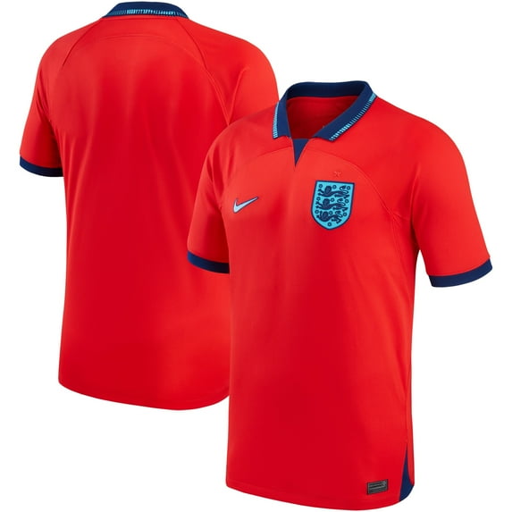 Men's Nike Red England National Team 2022/23 Away Breathe Stadium Replica Blank Jersey
