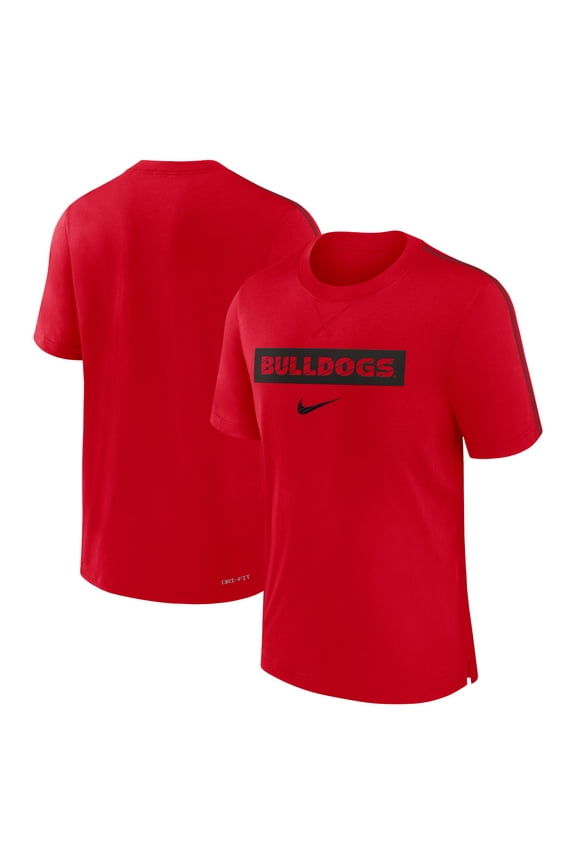 Men's Nike Red Georgia Bulldogs 2024 Sideline Player Performance Tri-Blend T-Shirt