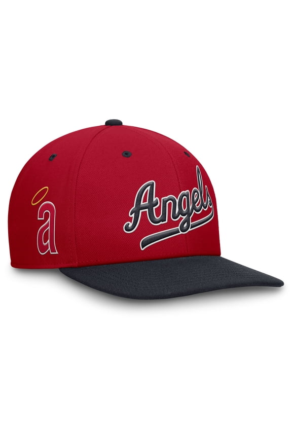 Men's Nike Red/Navy California Angels Cooperstown Collection Pro Performance Snapback Hat