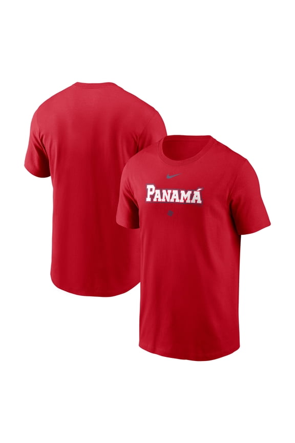 Men's Nike Red Panama Baseball 2026 World Baseball Classic Wordmark T-Shirt