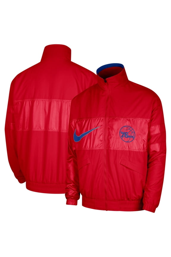 Men's Nike Red Philadelphia 76ers Courtside Versus Capsule Full-Zip Jacket