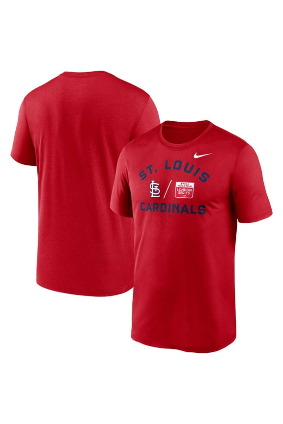 Men's Nike Red St. Louis Cardinals 2023 MLB World Tour: London Series Legend Performance T-Shirt
