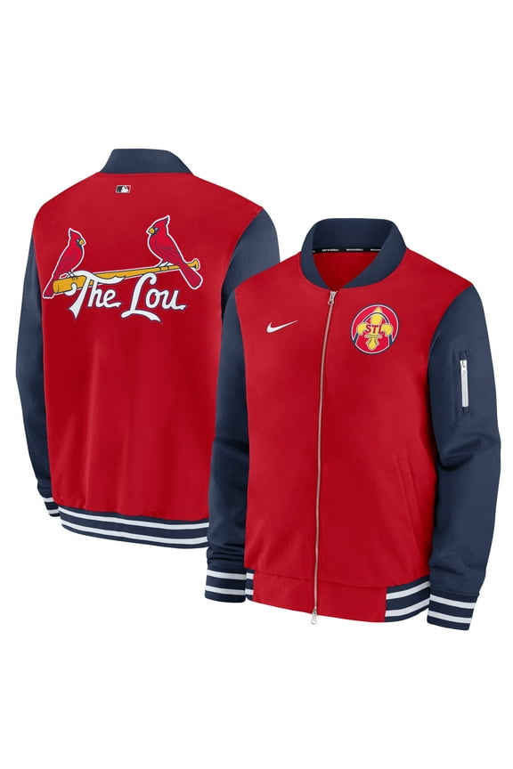 Men's Nike Red St. Louis Cardinals 2024 City Connect Authentic Collection Game Time Full-Zip Jacket