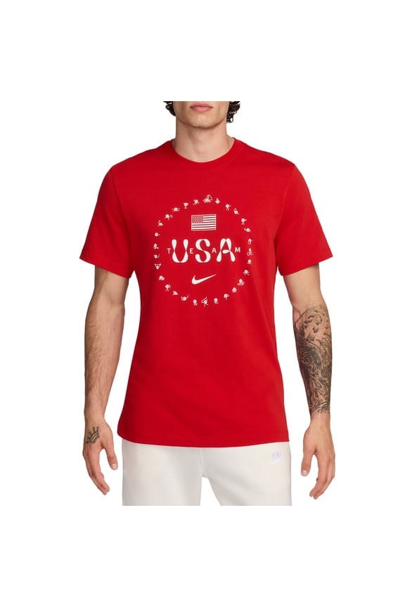 Men's Nike Red Team USA Premium Essentials Icon T-Shirt