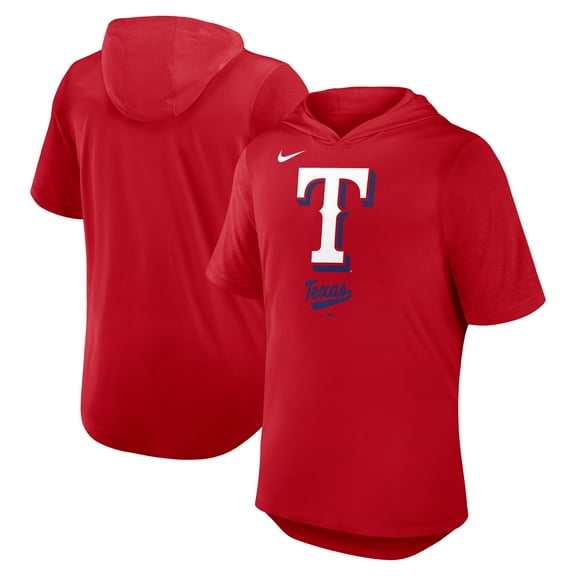 Men's Nike Red Texas Rangers Tri-Blend Hoodie T-Shirt