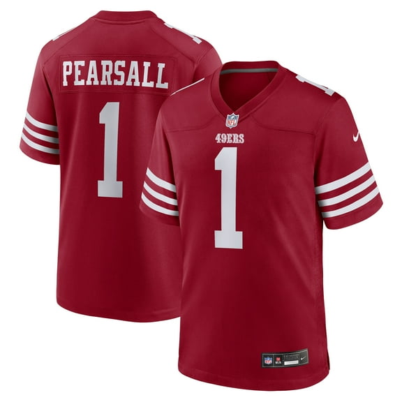 Men's Nike Ricky Pearsall  Scarlet San Francisco 49ers Team Game Jersey