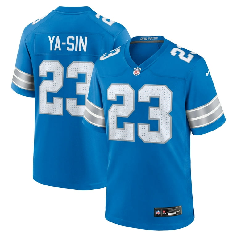 Men's Nike Rock Ya-Sin Blue Detroit Lions Team Game Jersey