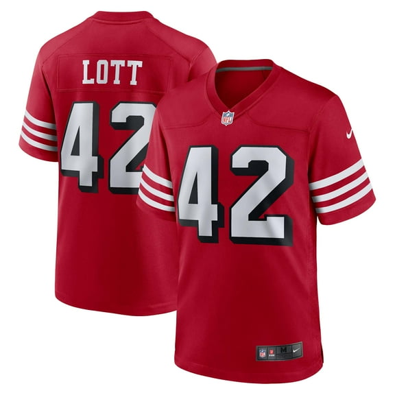 Men's Nike Ronnie Lott Scarlet San Francisco 49ers Retired Player Alternate Game Jersey