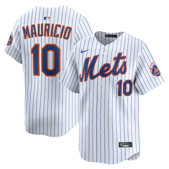 Men's Nike Ronny Mauricio White New York Mets Home Limited Player Jersey