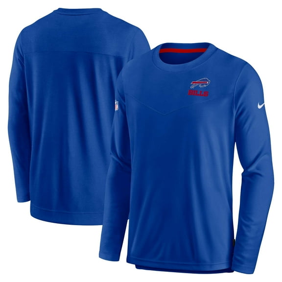 Men's Nike Royal Buffalo Bills Sideline Lockup Performance Pullover Sweatshirt