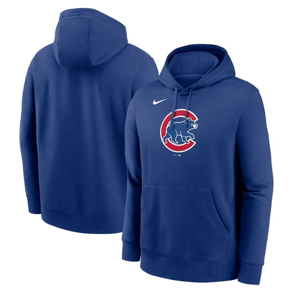 Men's Nike Royal Chicago Cubs Logo Club Fleece Hoodie