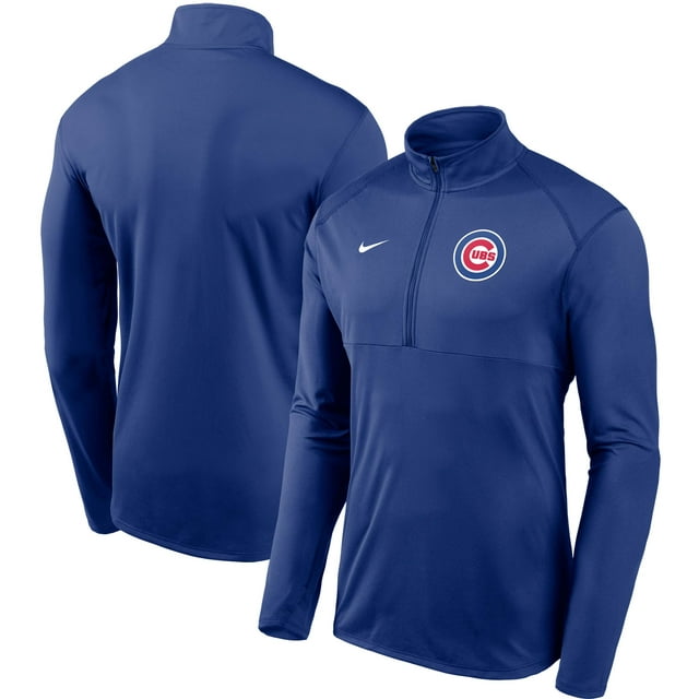 Men's Nike Royal Chicago Cubs Team Logo Element Performance Half-Zip Pullover Jacket