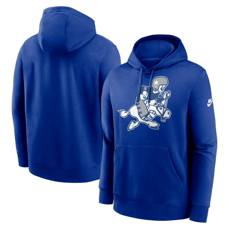 Men s Nike Royal Dallas Cowboys Rewind Retro Joe Club Pullover Hoodie Walmart