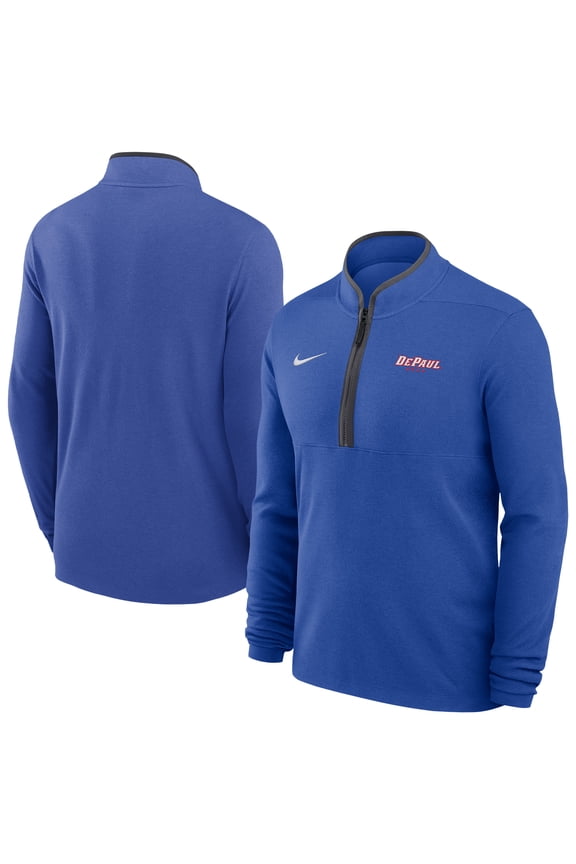 Men's Nike Royal DePaul Blue Demons Basketball Victory Dri-FIT Half-Zip Pullover