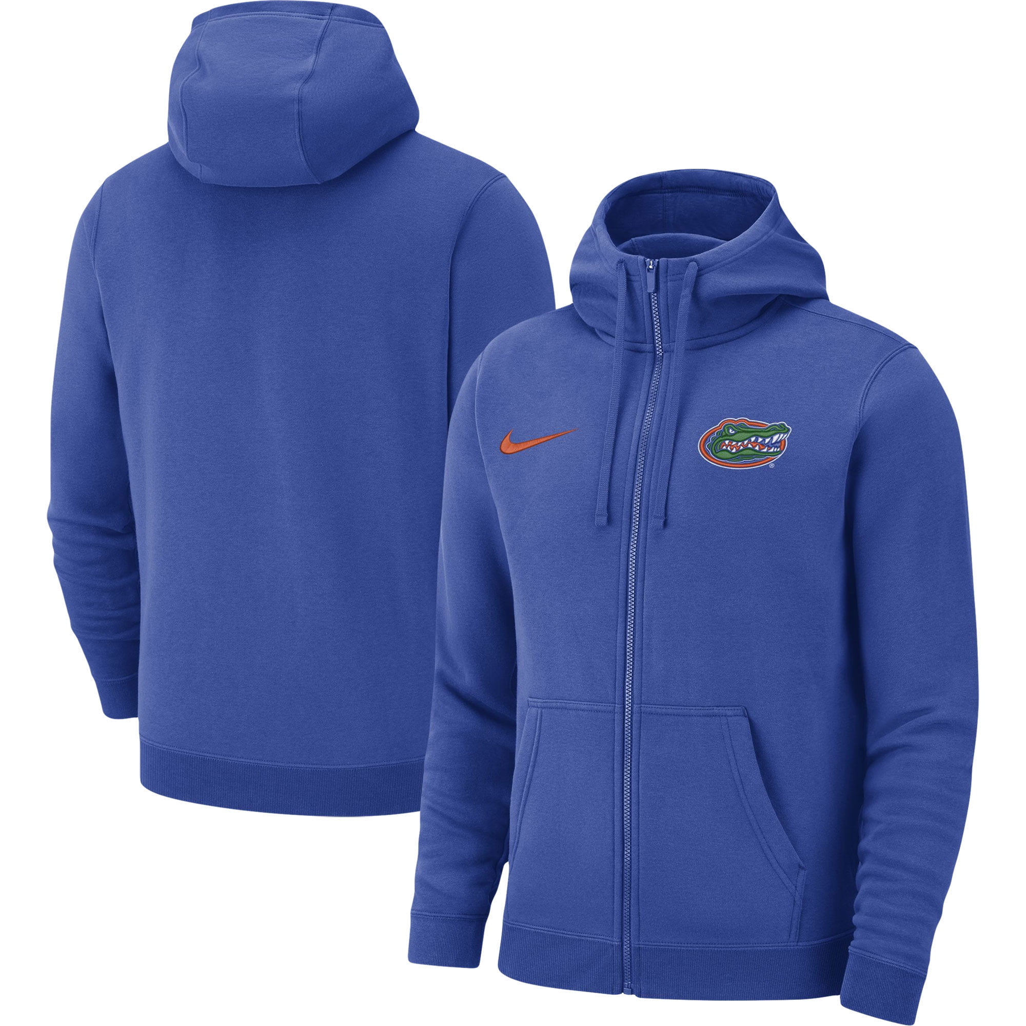 Men s Nike Royal Florida Gators Throwback Alternate Logo Stack Performance Full Zip Hoodie Walmart