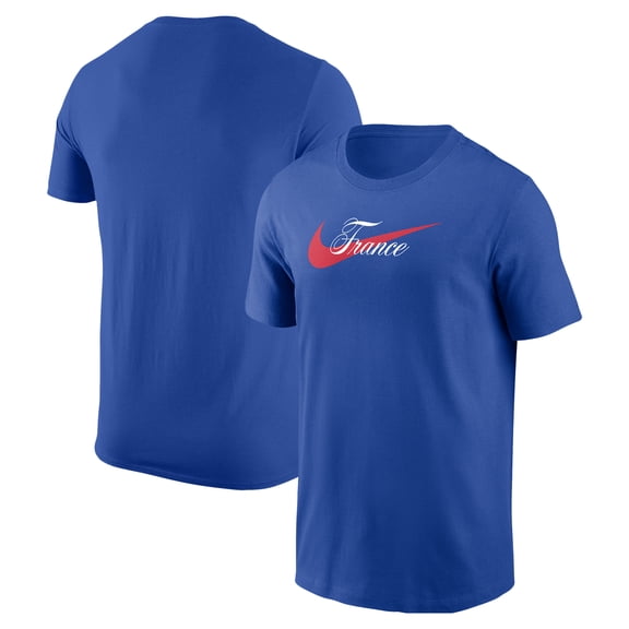 Men's Nike  Royal France National Team Team Wordmark Swoosh Core T-Shirt