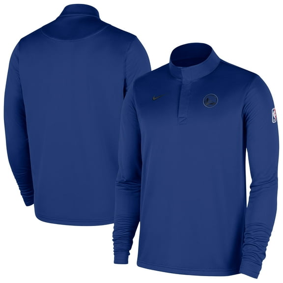 Men's Nike Royal Golden State Warriors 2025/26 Authentic Coaches Quarter-Zip Dri-Fit Top