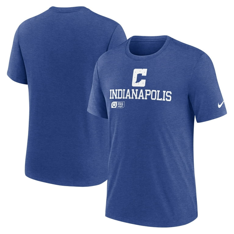 Men s Nike Royal Indianapolis Colts Overlap Lockup Tri Blend T Shirt Walmart