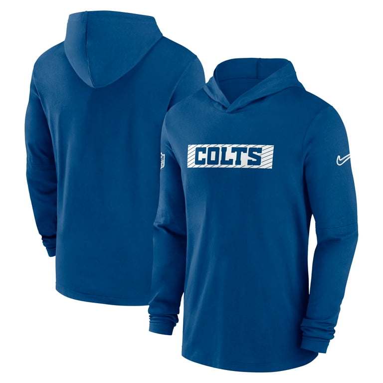 Men s Nike Royal Indianapolis Colts Sideline Hoodie Performance Long Sleeve T Shirt Walmart
