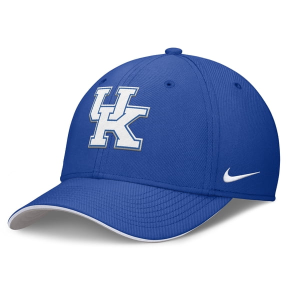 Men's Nike Royal Kentucky Wildcats 2026 Dugout Coaches Dri-FIT Rise Swoosh Flex Hat