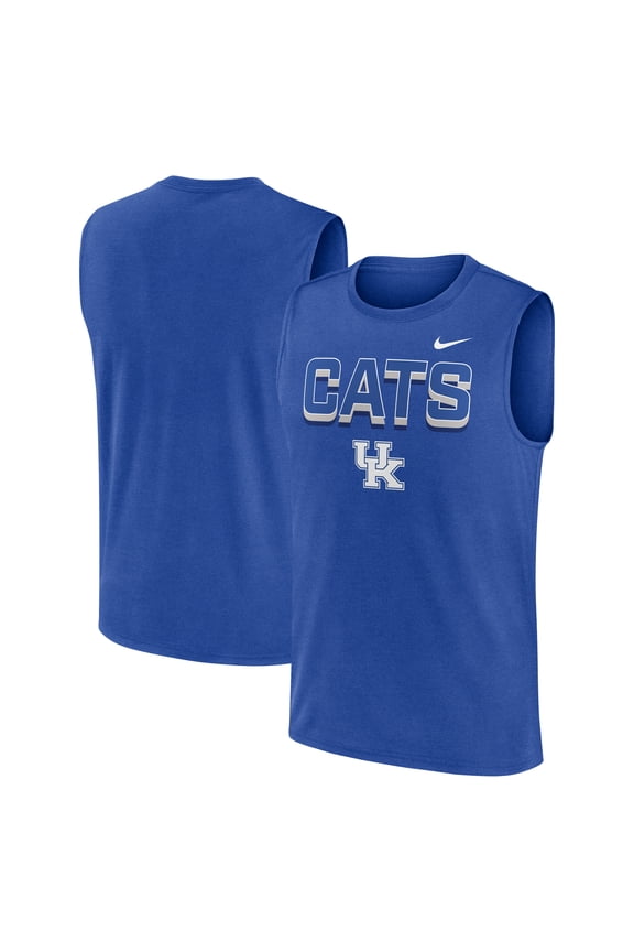 Men's Nike Royal Kentucky Wildcats Primetime Tricode Legend Dri-FIT Tank Top