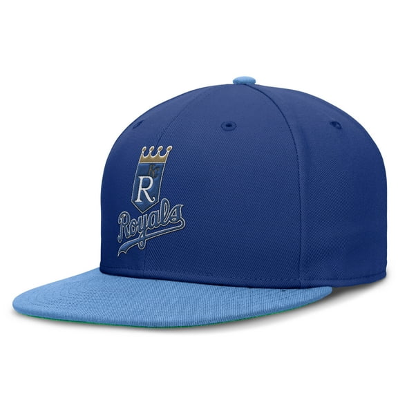 Men's Nike Royal/Light Blue Kansas City Athletics Cooperstown Collection True Primetime Two-Tone Performance Fitted Hat