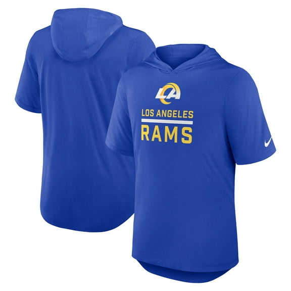 Men's Nike Royal Los Angeles Rams Lockup Tri-Blend Hoodie T-Shirt