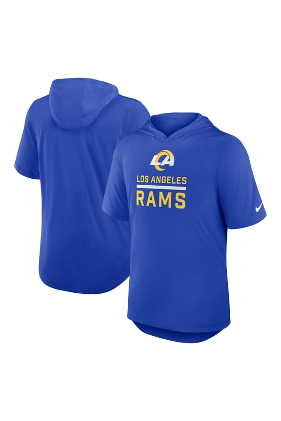 Men's Nike Royal Los Angeles Rams Lockup Tri-Blend Hoodie T-Shirt