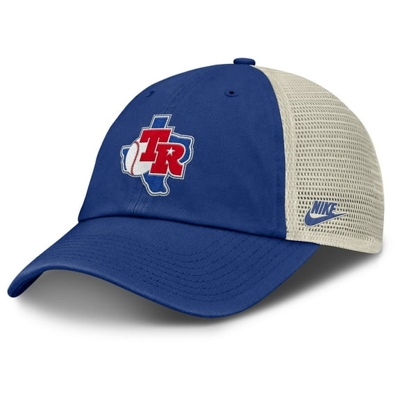 Men's Nike Royal/Natural Texas Rangers Cooperstown Collection Club Trucker Adjustable Hat