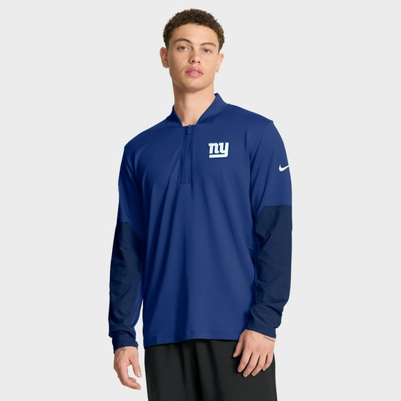 Men's Nike Royal New York Giants Sideline Dri-FIT Half-Zip Pullover