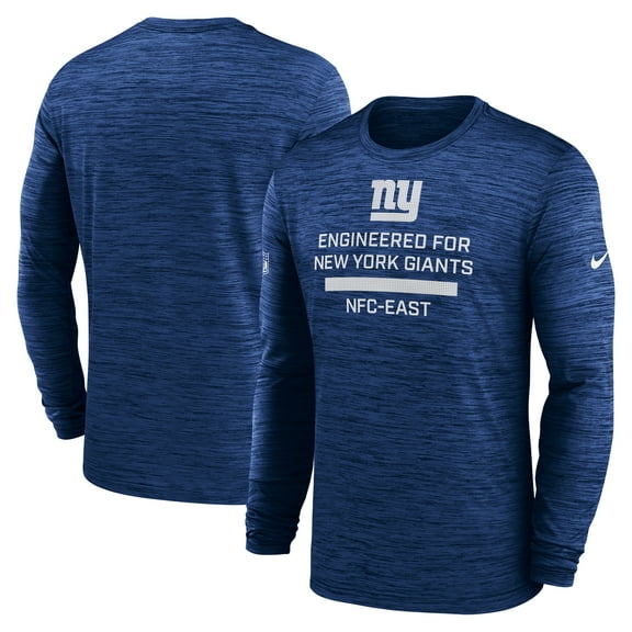 Men's Nike Royal New York Giants Sideline Velocity Performance Long Sleeve T-Shirt